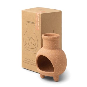 IN0018EU Chiminea Ceramic Incense Holder Paddywax with 20 Cones - Palo Santo and Sage